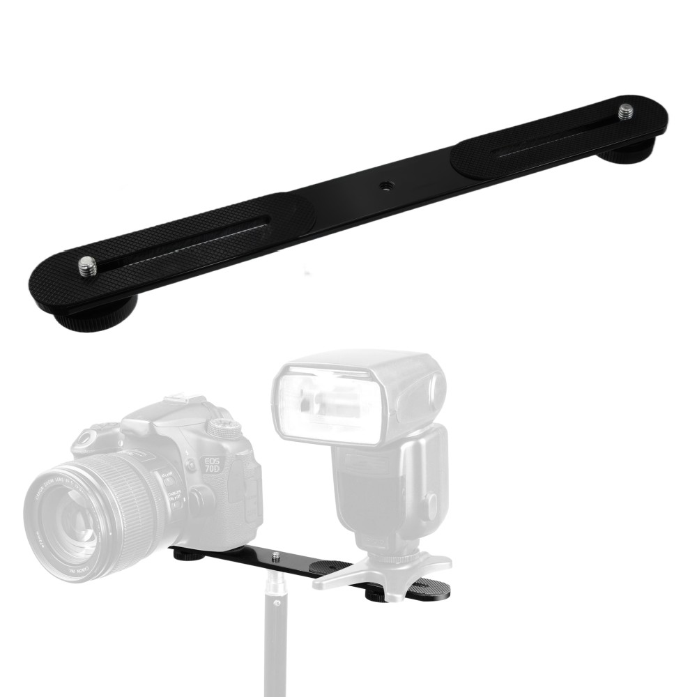 Dual Flash Bracket 1/4'' Screw - Photography Lighting Description ulasan dan harga