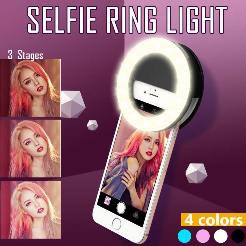 LED Selfie Ring Light 3 Level  - Photography Lighting Description ulasan dan harga