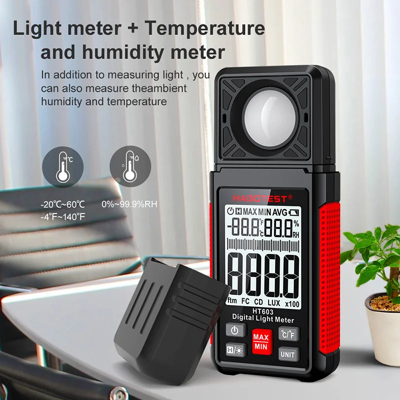 HT603 Digital Lux Meter 0~200, - Photography Lighting Meter ulasan dan harga