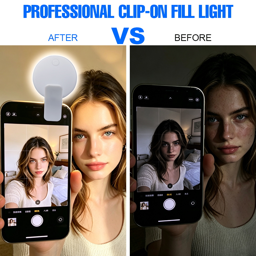 Clip LED Selfie Fill Light 3 B - Photography Lighting Description ulasan dan harga