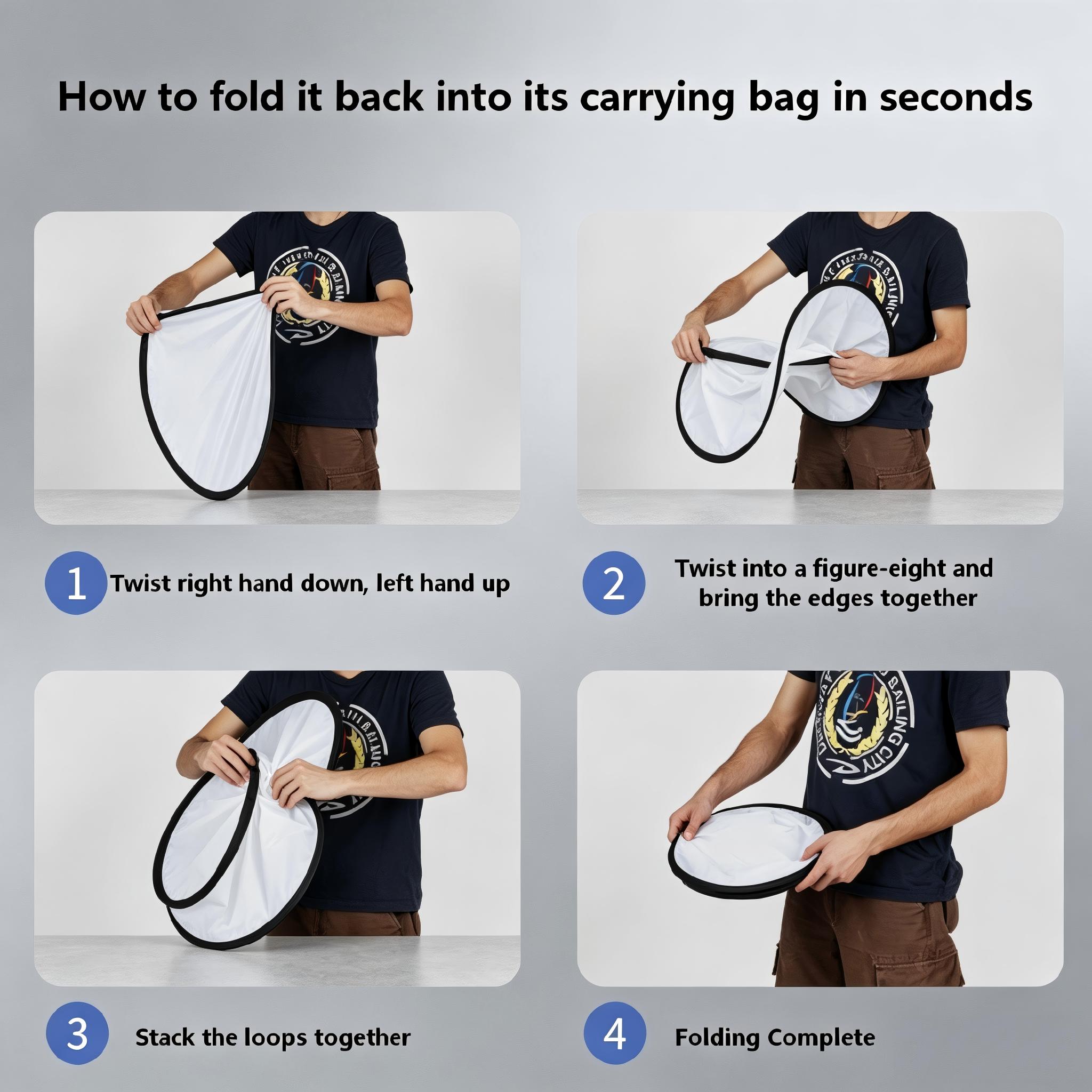 Photography Reflector 2 In 1 L - Photography Lighting Kit Portable ulasan dan harga